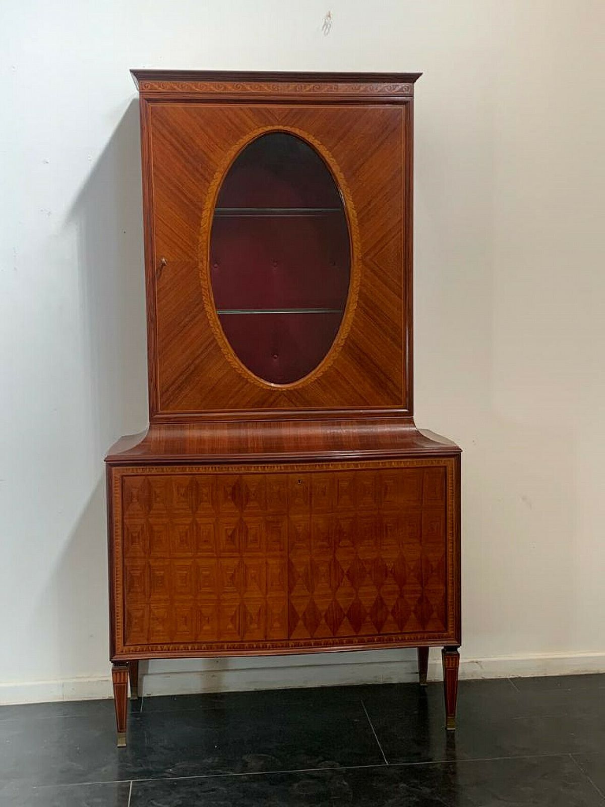 Sideboard With Showcase By Paolo Buffa For La Permanente Mobili Cantù, 1950s photo Furniture