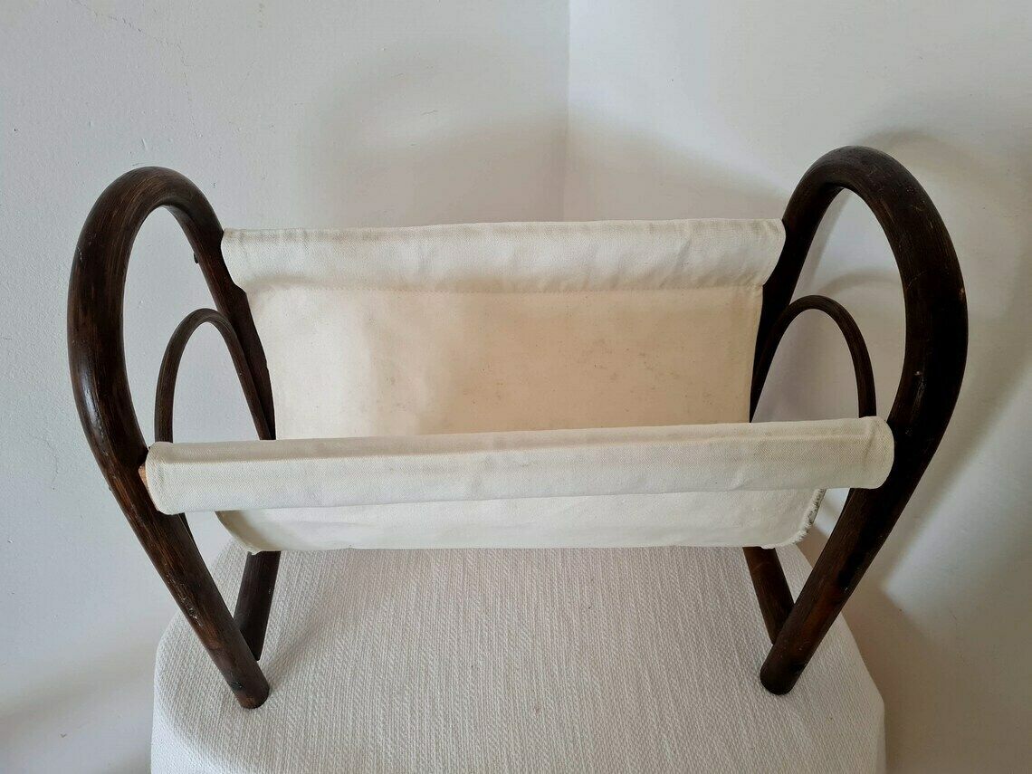 photo for sale Vintage Mid Century Houten Tijdschriftenhouder, Jaren 80