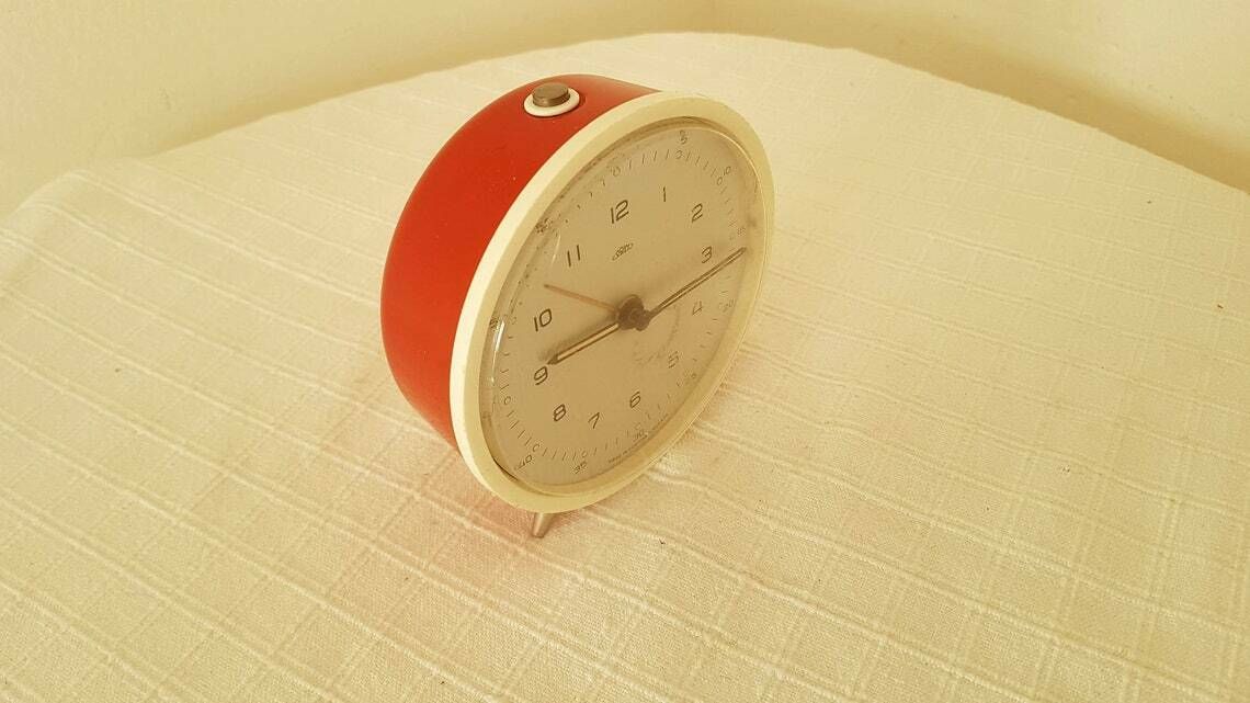 Vintage Mechanical Alarm Clock Prim Czechoslovakia 60s photo for sale