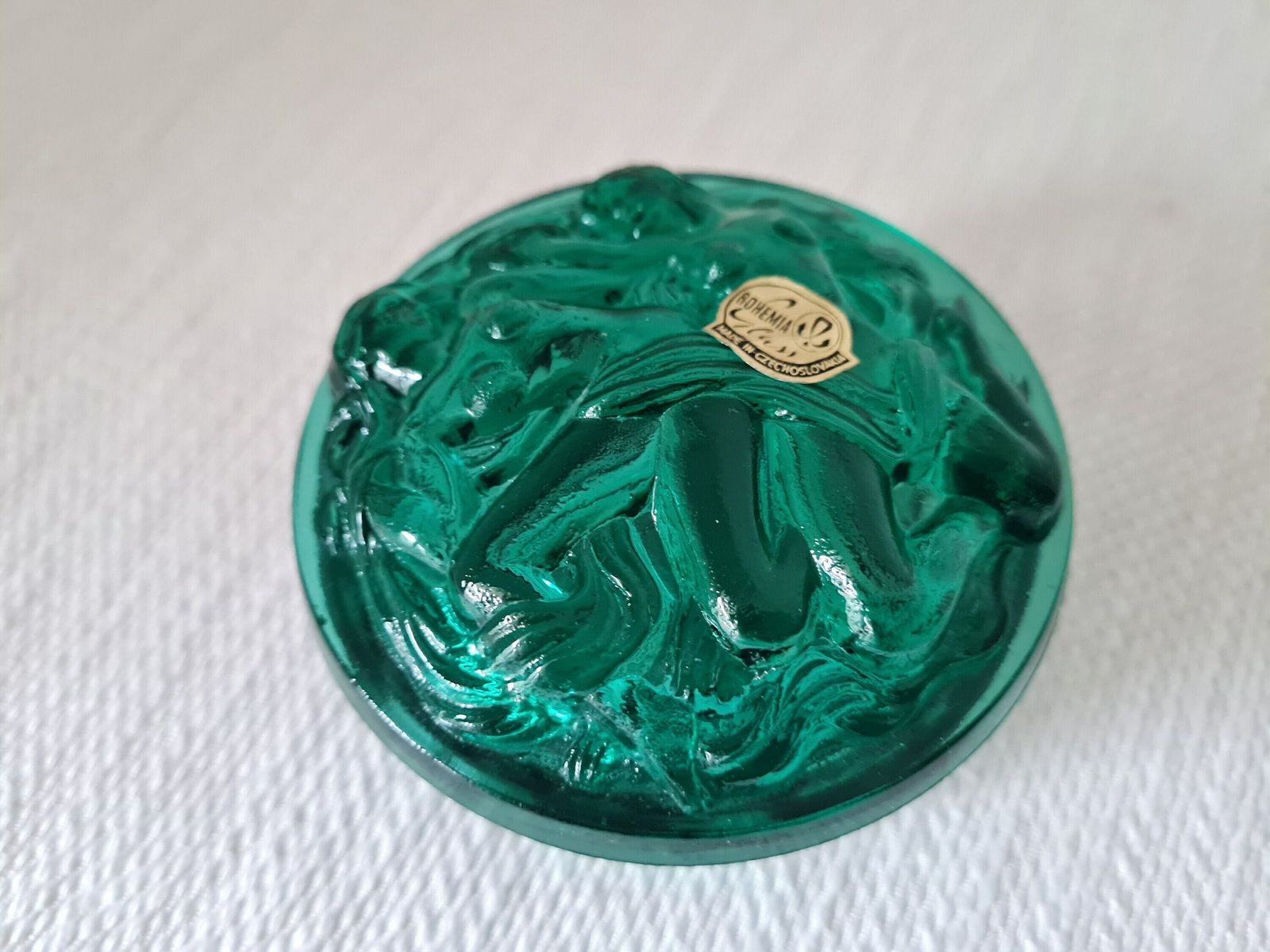 Art Deco Jewelry Box Powder Box Schlevogt Ingrid Design Czech Bohemian Glass photo furniture