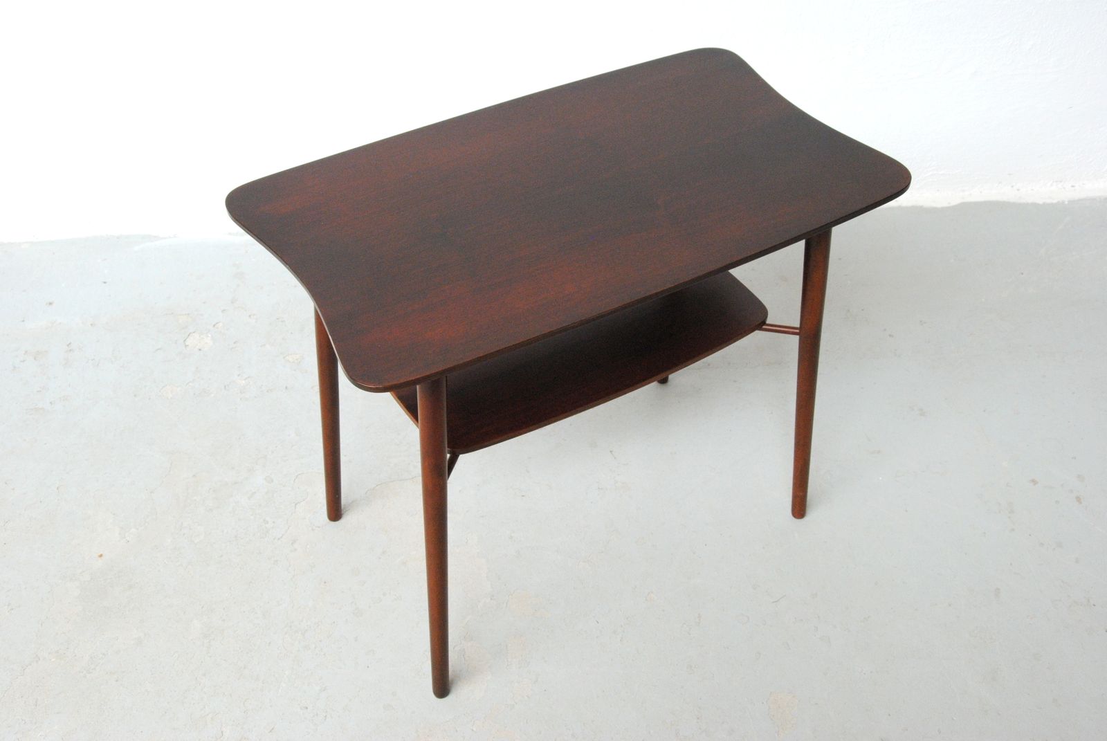 Small Fully Restored Danish Side Table In Tanned Oak 1940's photo furniture