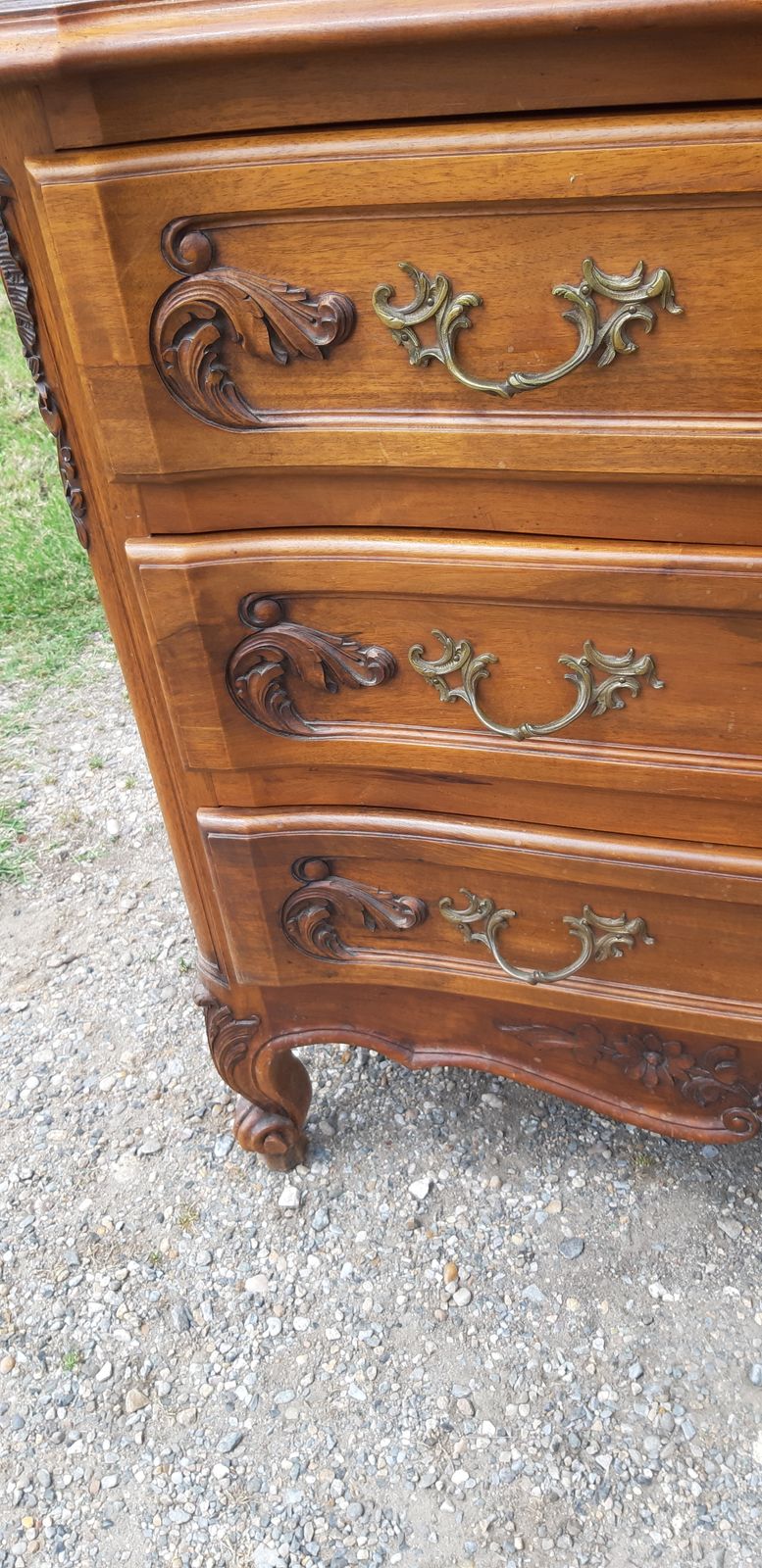 Chest Of 3 Drawers Walnut And Brass photo buy