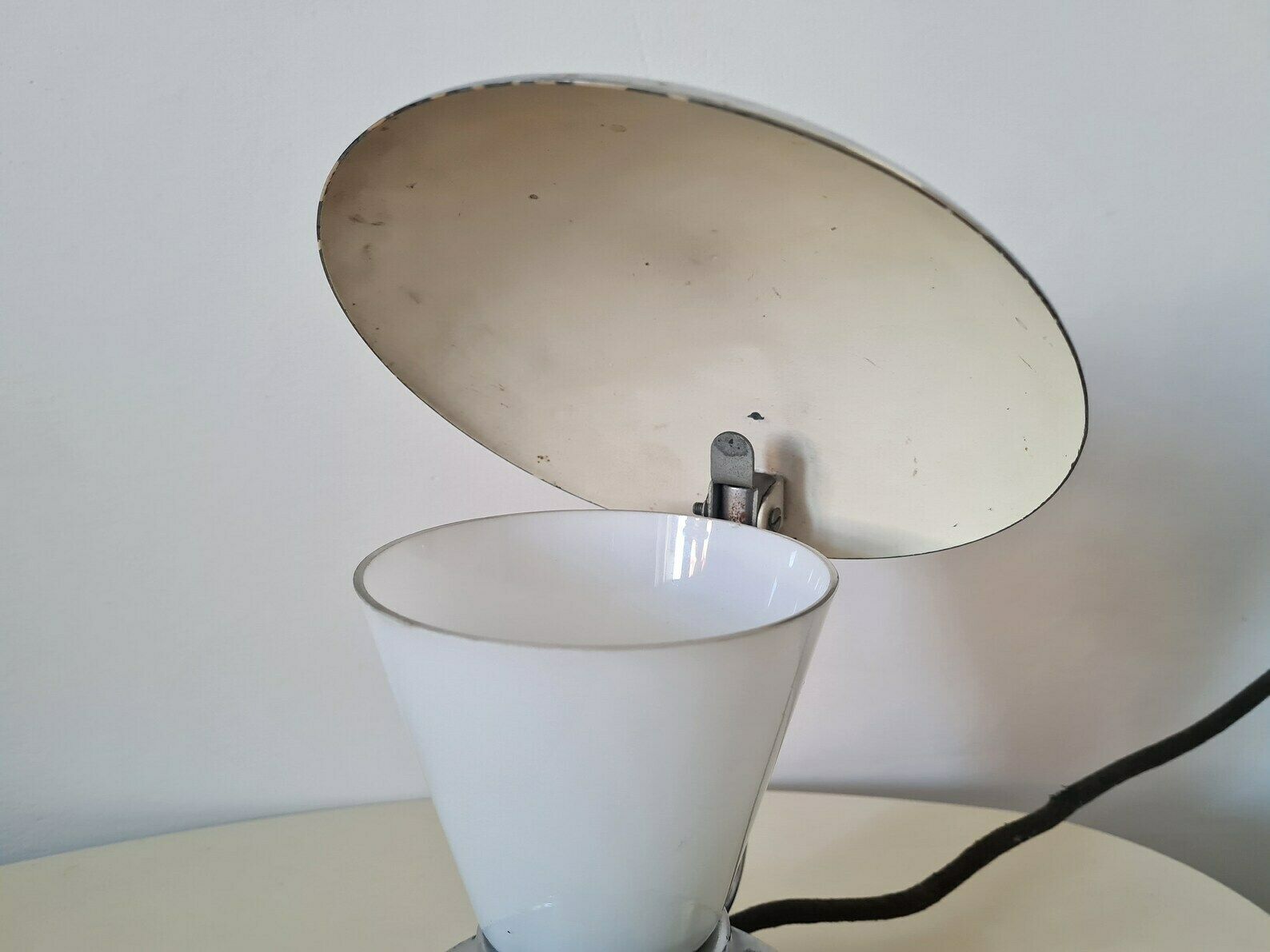 Vintage Mushroom Art Deco Table Lamp Czechoslovakian Table Bauhaus Lamp photo 194.0