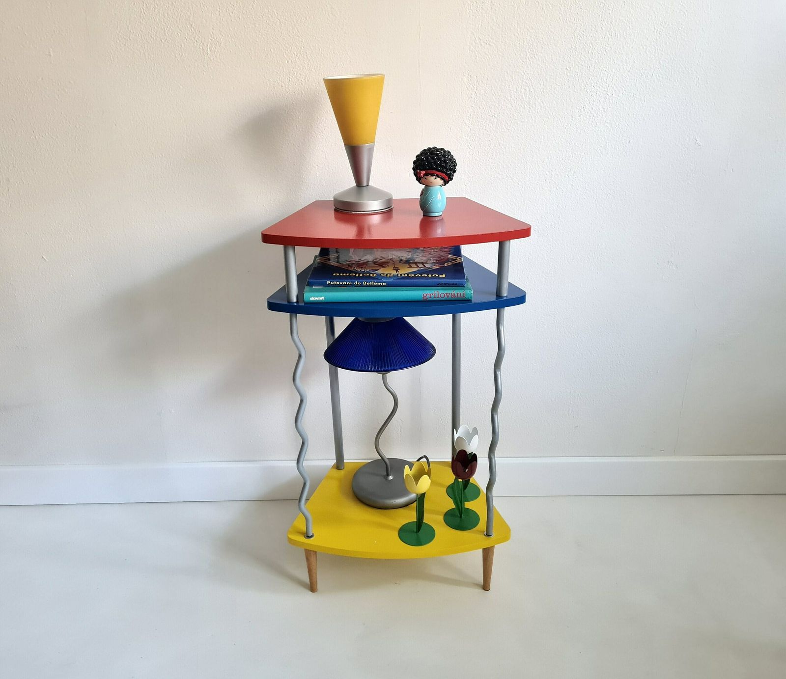 Vintage Memphis Milano Style Desk Touch Lamp Design 1990s photo furniture