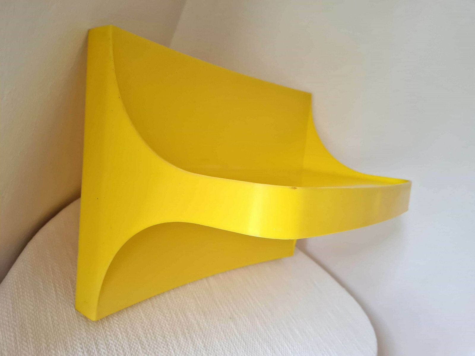 Vintage Mid Century Wall Shelf In A Plastic 80s photo furniture