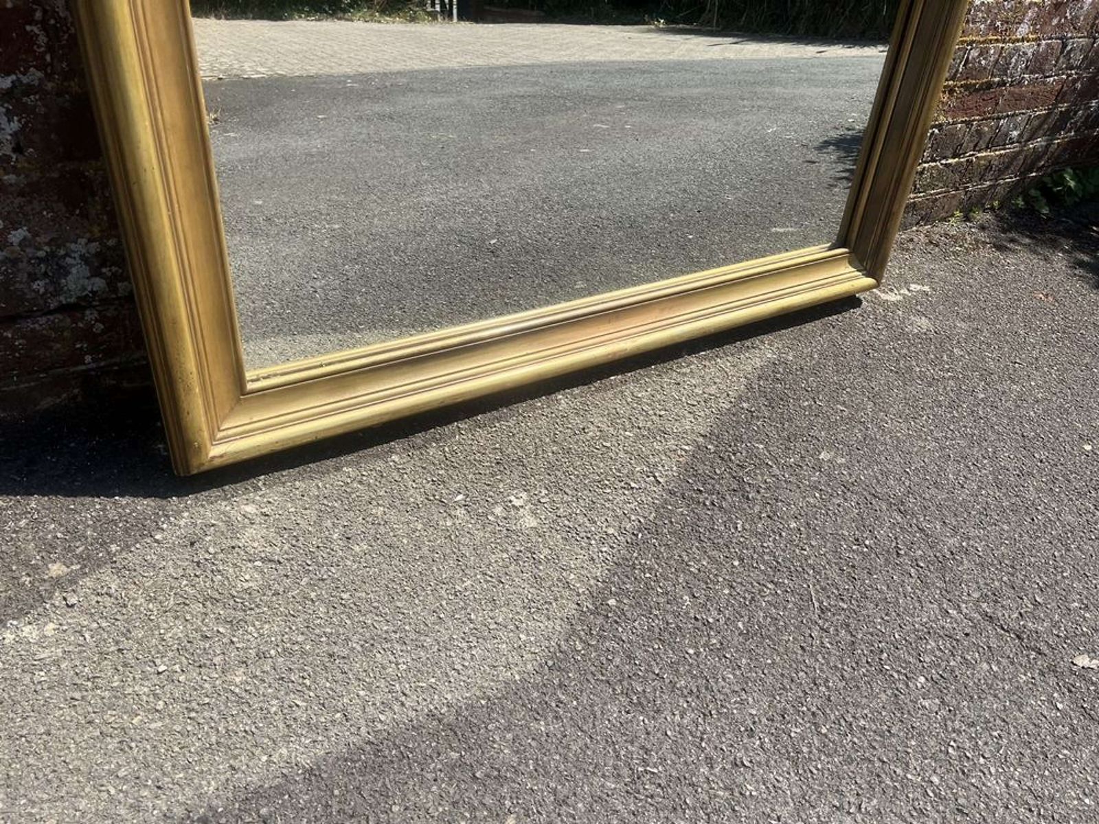 A Superb Large French Early 20th C Gilt Plain Bistro Mirror photo 1250.0
