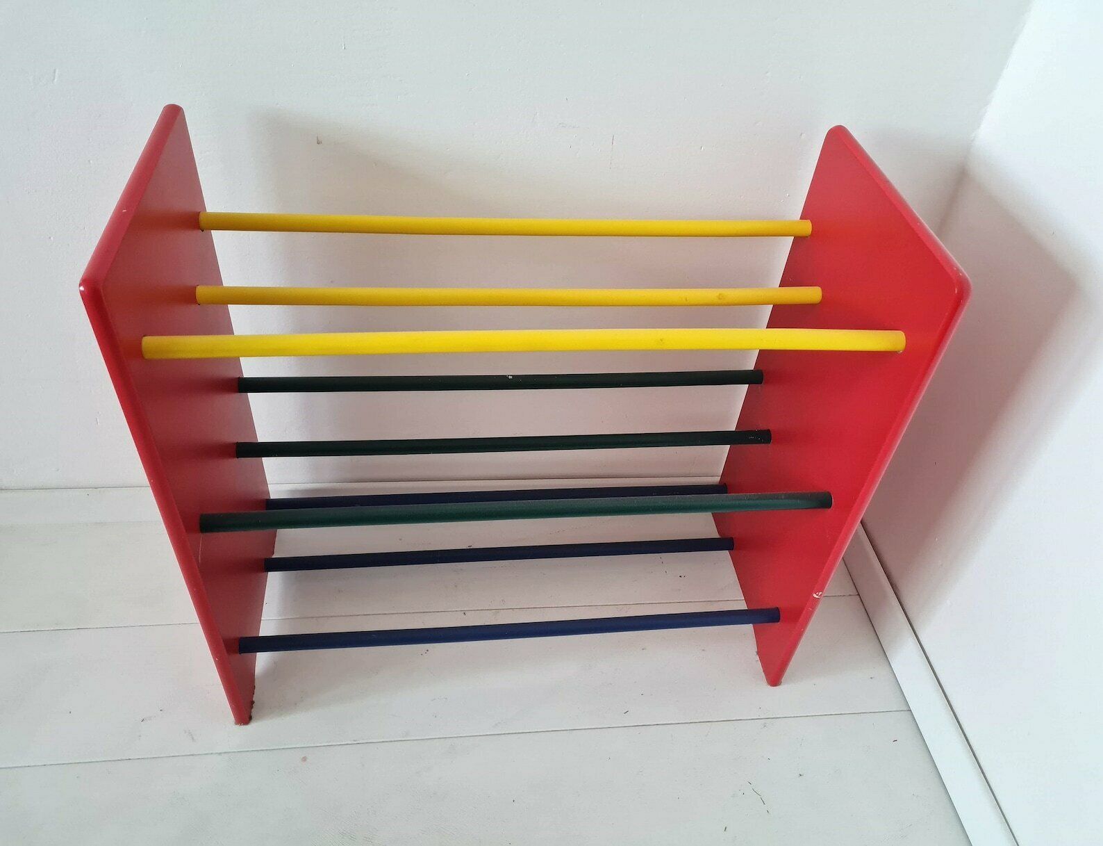 Vintage Pop Art Memphis Milano Style Wooden Rack Without Boxes photo vintage