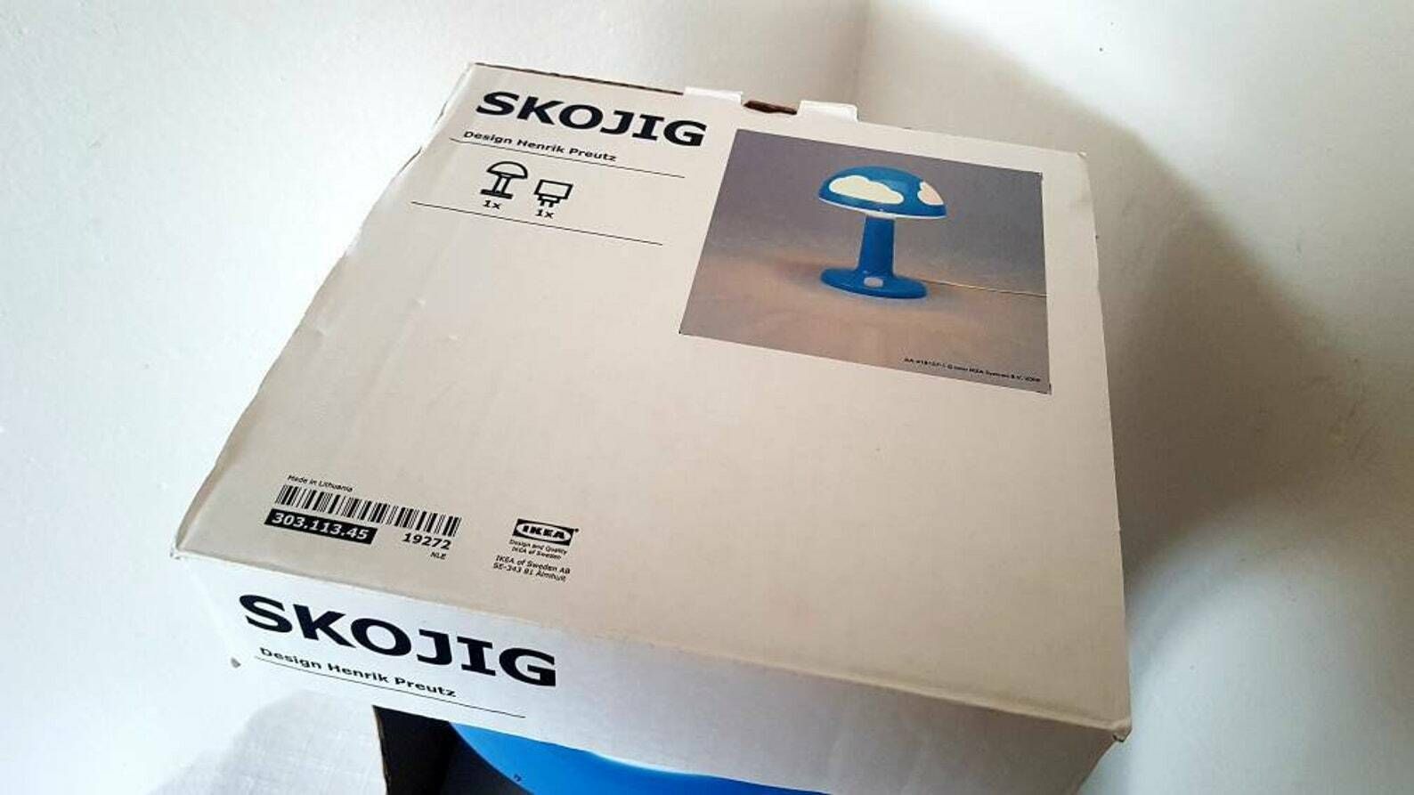 Vintage New Mushroom Ikea Desk Lamp Skojig In Original Box photo furniture