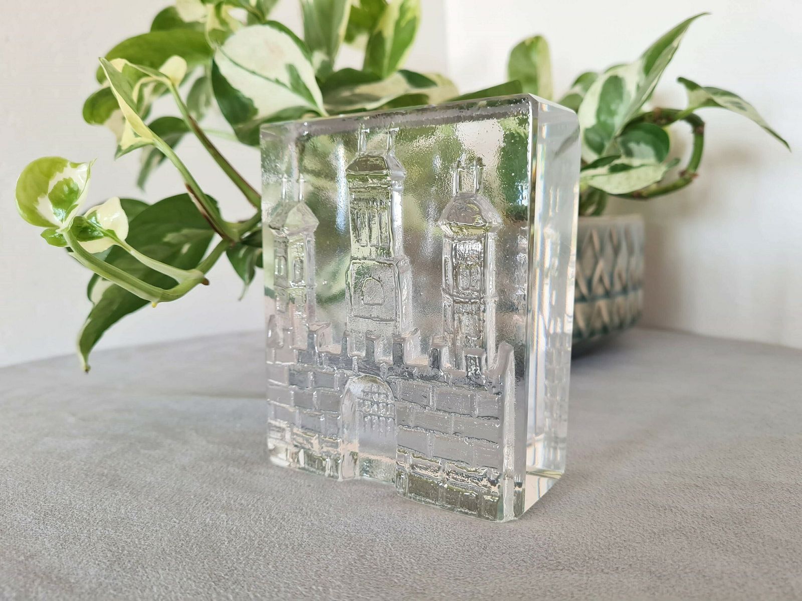 Retro Glass Paperweight Art Design Deco photo 52.0