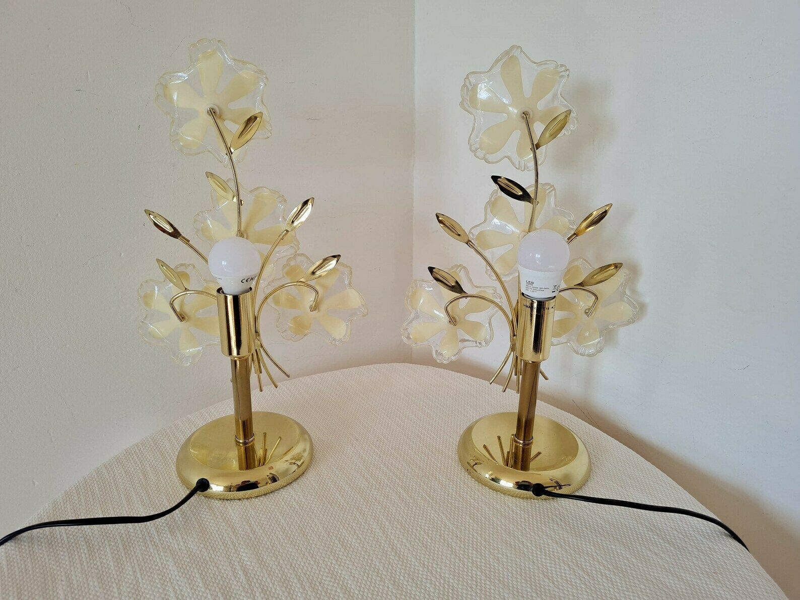 Mid-Century Design tafellampenpaar – nachtkastlampen, jaren 1980 photo for sale