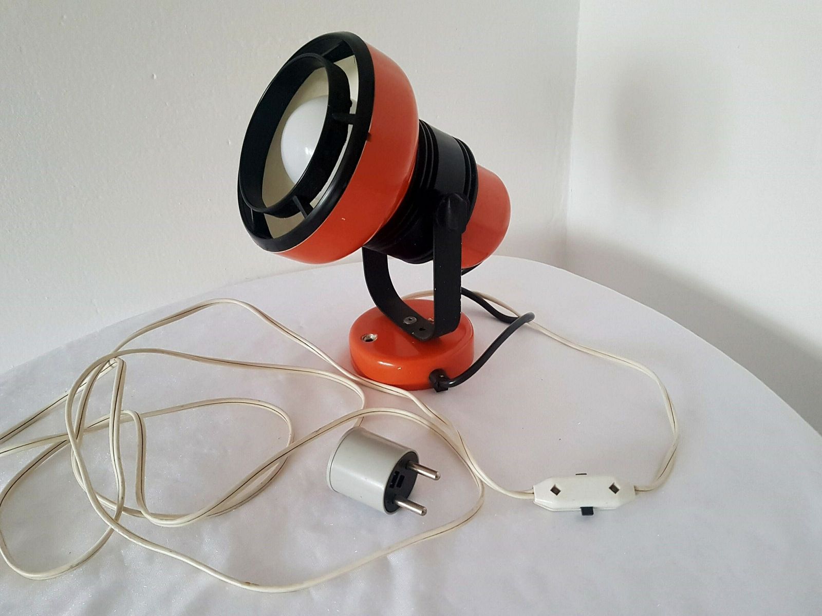 photo furniture Vintage Orange Wall Lamp Mid Century Industrial Retro Metallic Lamp 70