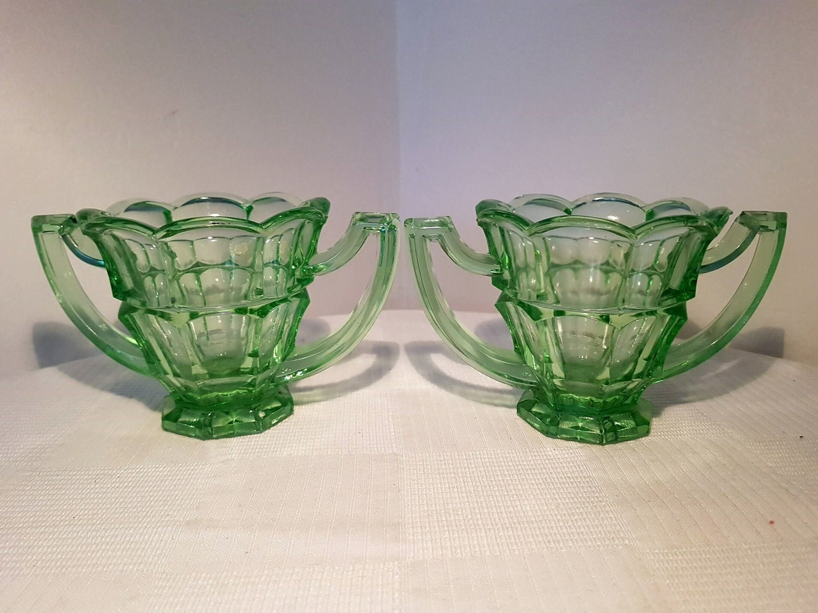 Czech Uranium Glass Vase Handcrafted In Czechoslovakia In The 1970's  1980's photo for sale