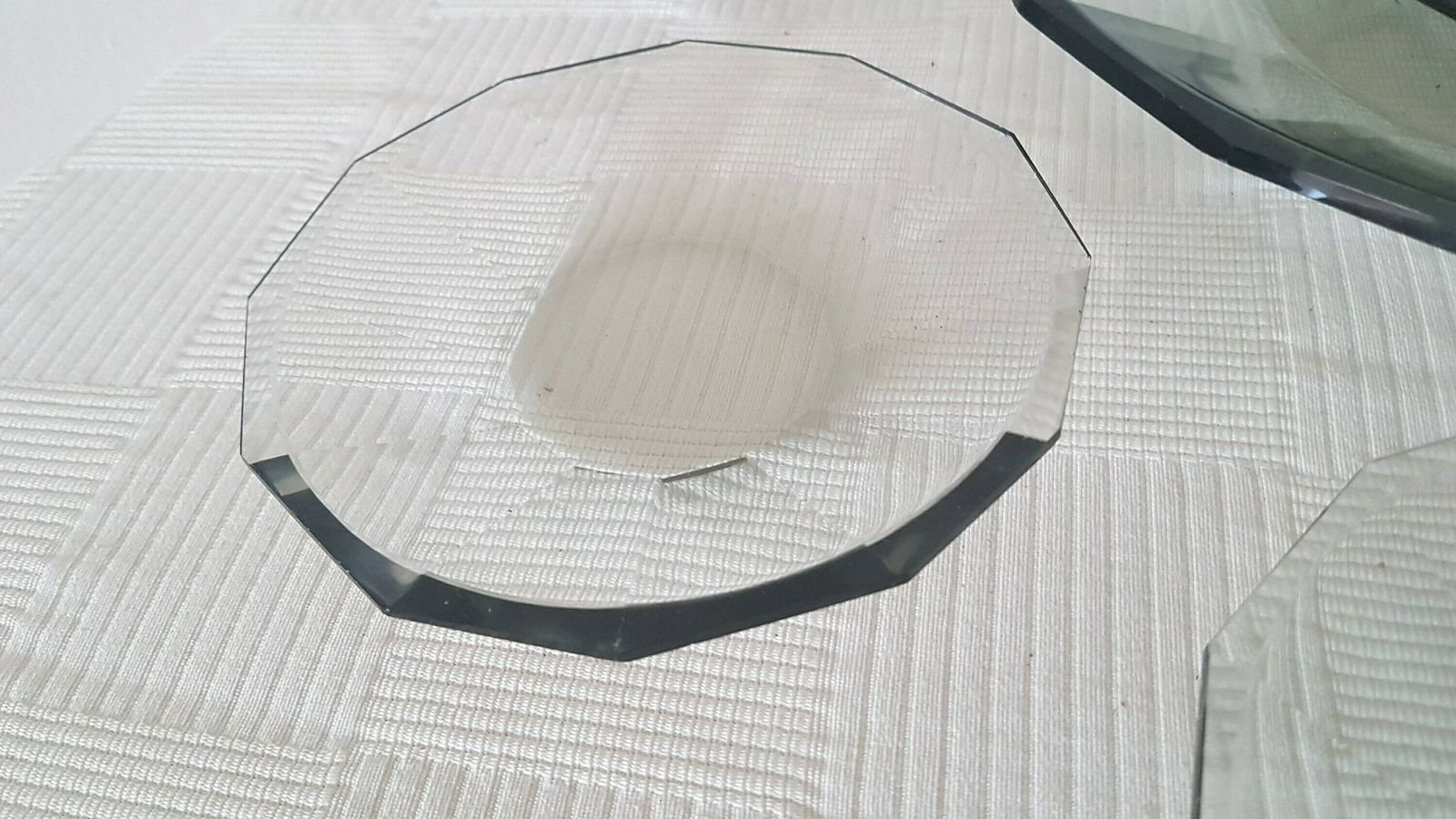 Art Deco Set Of 7 Smoke Glass Plates Czech Bohemian Glass. Antique Bowls By Karl Stölzle Heřmanova Huť 1940 photo buy