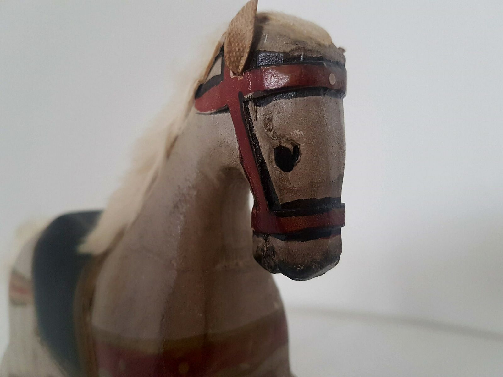 Retro Antique Rocking Horse Toy Decorativ For The Table Hand Carved Wooden Christmas Ornaments Old World Christmas Tree Holiday Decor photo 59.0