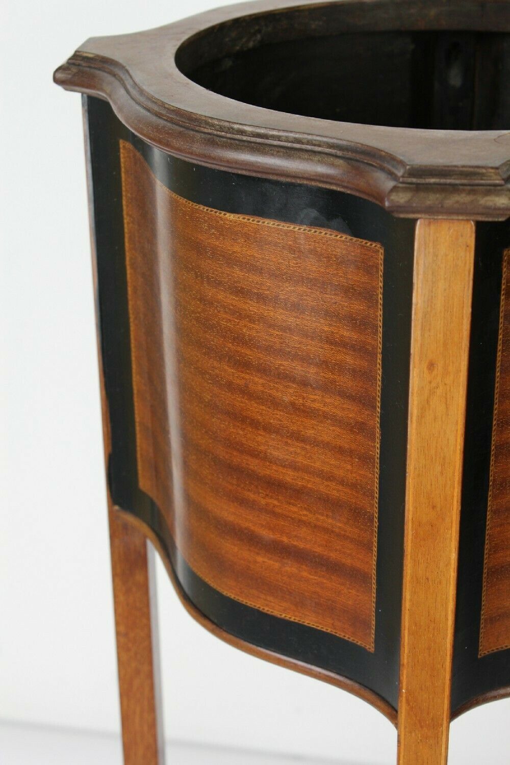 Home Decor Edwardian Mahogany & Inlaid Jardinière photo