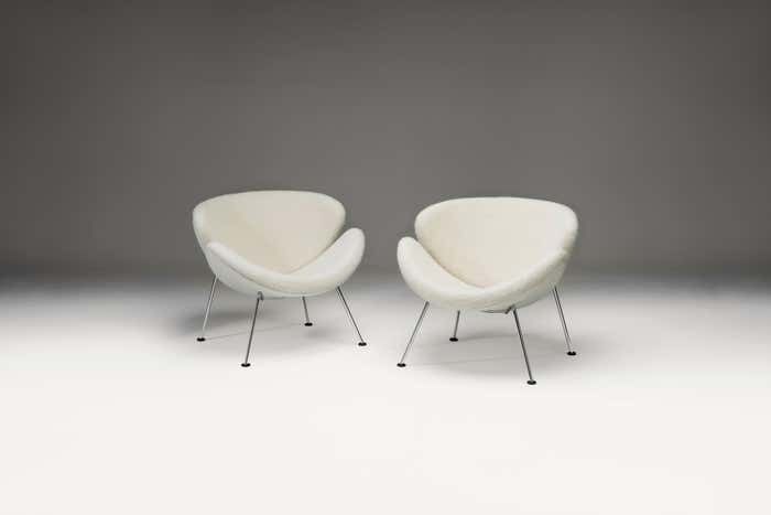 Orange Slice Chairs By Pierre Paulin For Artifort, 1980s , Set Of 2 photo furniture