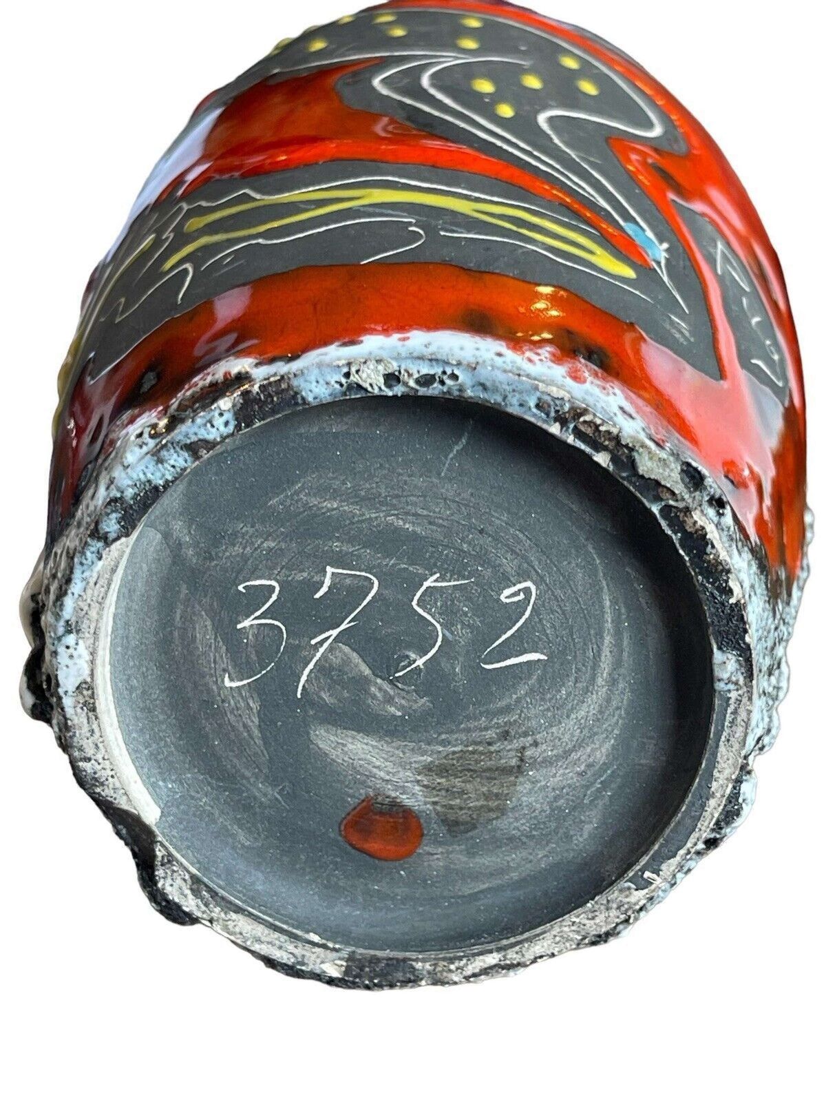 1950’s Ceramic Fiorini Pugi Vase Sea Foam Glaze. photo for sale