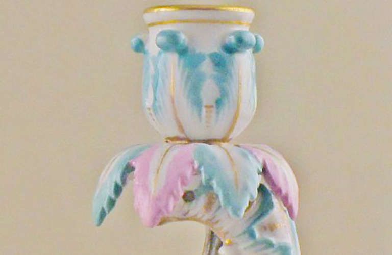Meissen Rare Pair Of Antique Candlesticks In High Quality photo vintage