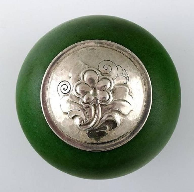 Gunnar Nylund, Rörstrand Art Deco "Plano" Vase In Ceramics With Art Nouveau Lid photo 390.0