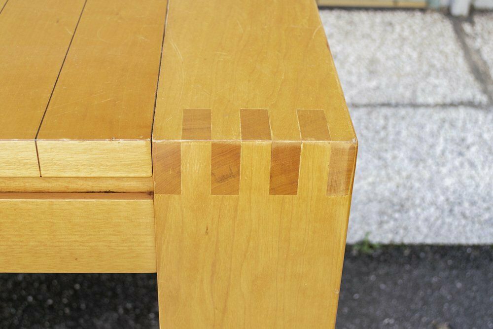 Fago Wooden Dining Table With Ibisco Lines, Italy, 1970s photo 2133.04