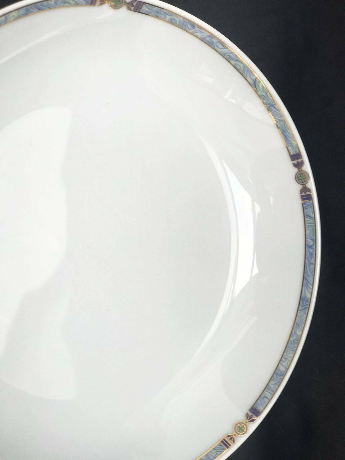 Borden Limoges Orion Patroon Medard De Noblat Vervangend Klein Soepbord Pastabord Huwelijkscadeau Gouden Rand photo vinterior