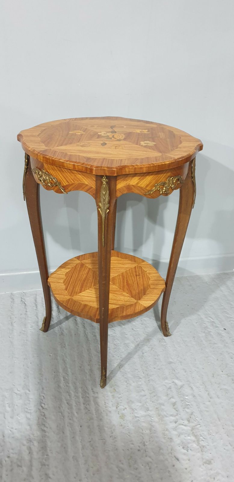 Very Good French Marquetry Occasional Table photo 395.0