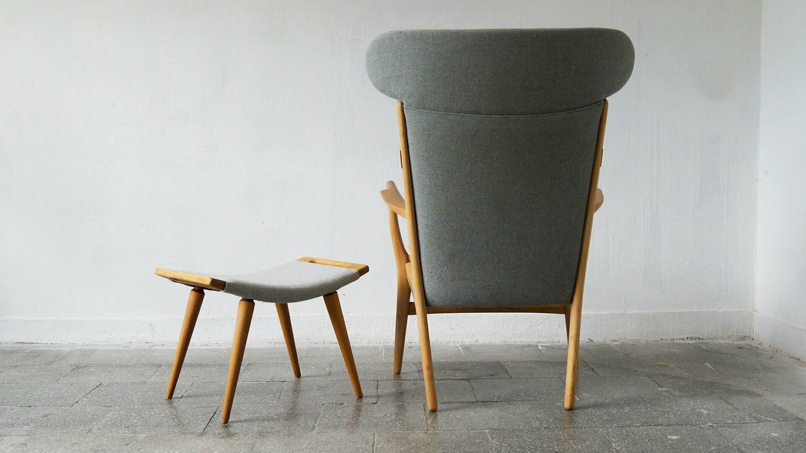 Model Ap 16 Easy Chair And Ottoman By Hans J. Wegner For Ap Stolen, 1951, Set Of 2 photo 5606.0