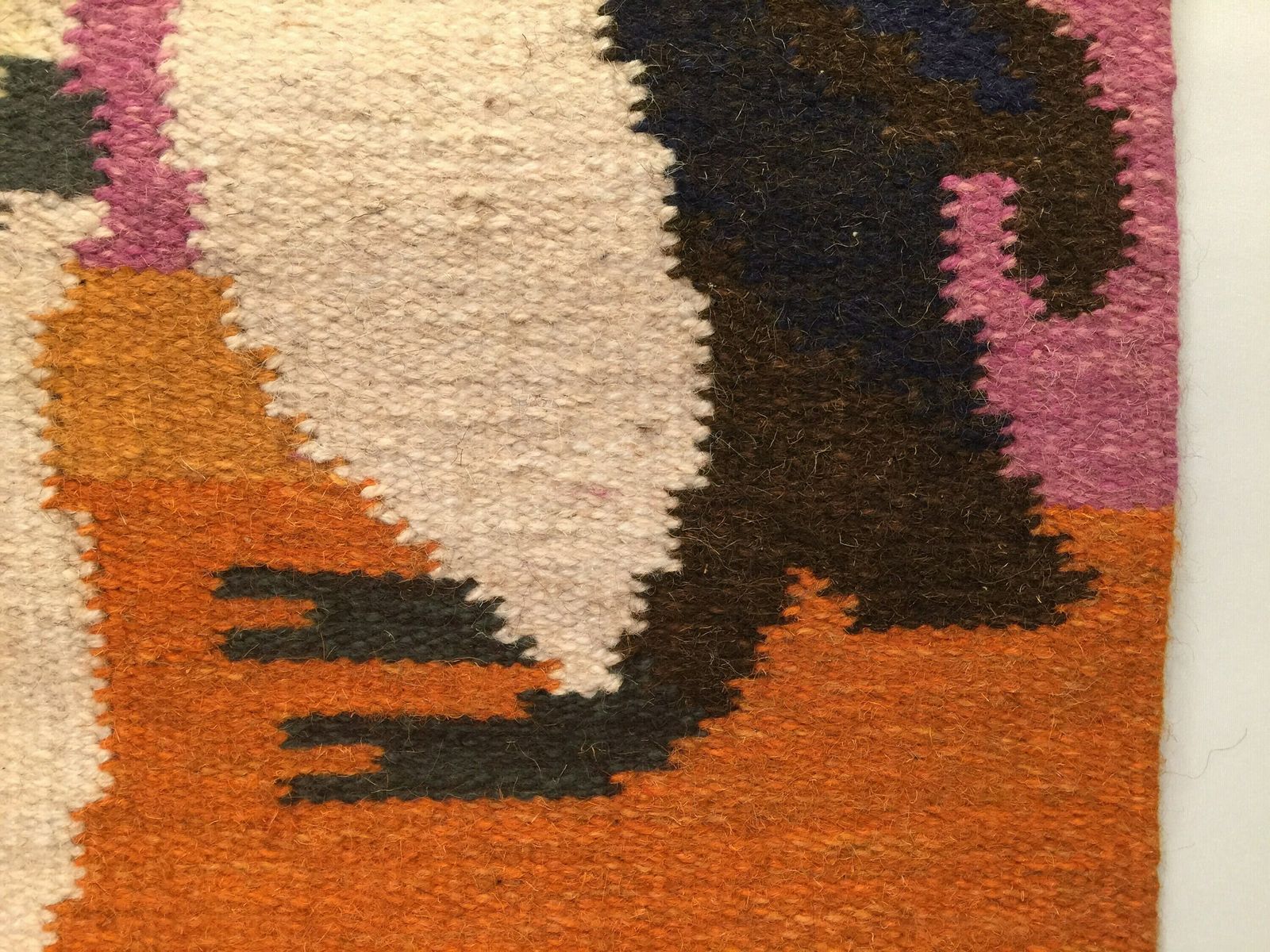 Swedish Flat Weave Wall Hanging Rug By Ingegerd Silow   Motif A Pair Of Wonderful Penguins photo vinterior