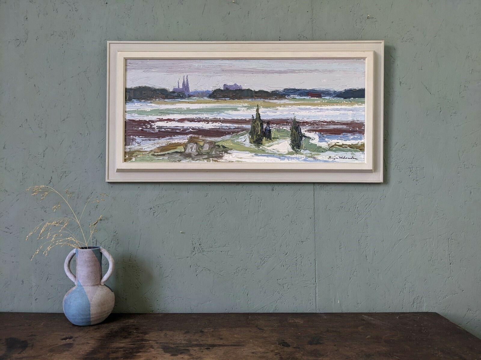 Planes Oil Painting, Mid 20th Century photo furniture
