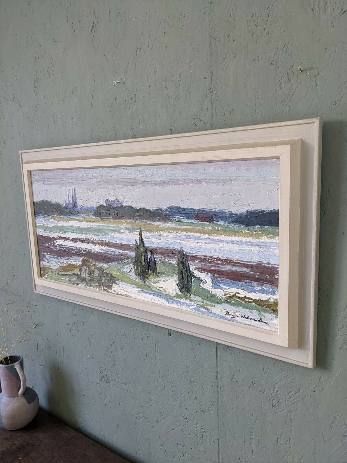 Planes Oil Painting, Mid 20th Century photo 462.0