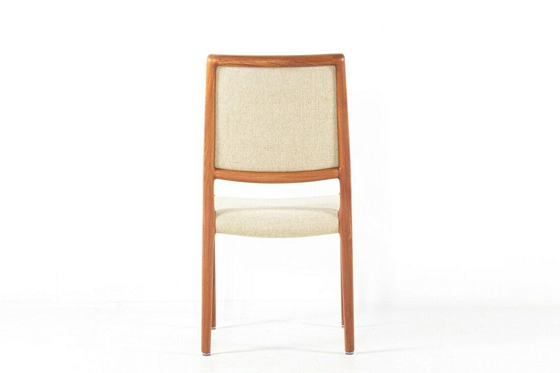photo furniture Set Of Four Vintage Chairs By Niels Otto Moller, Mid Century Denmark, Teak, Wool Fabric, New Upholstery On Request