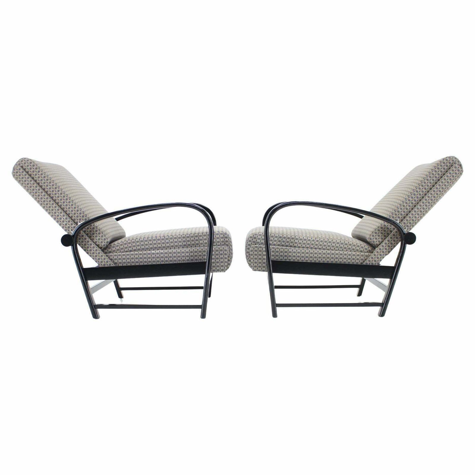 1940s Pair Of Kropacek Kozelka Adjustable Armchairs Czechoslovakia