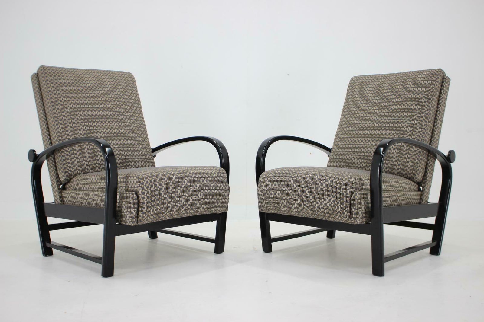 1940s Pair Of Kropacek Kozelka Adjustable Armchairs Czechoslovakia photo 3804.0