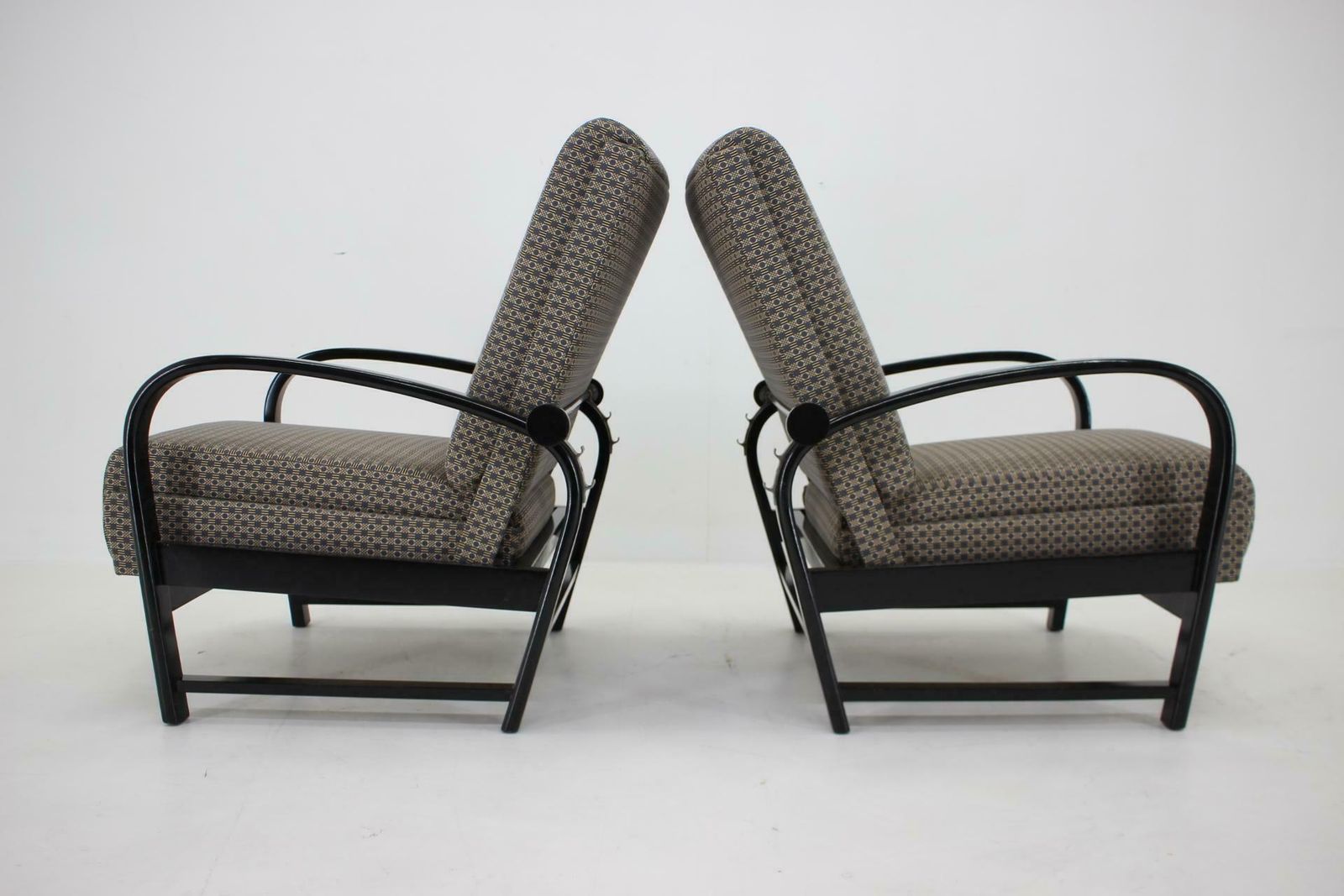 photo for sale 1940s Pair Of Kropacek Kozelka Adjustable Armchairs Czechoslovakia