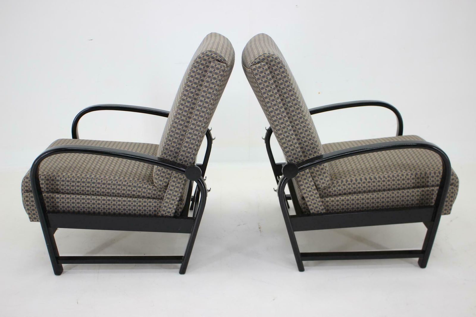 Furniture 1940s Pair Of Kropacek Kozelka Adjustable Armchairs Czechoslovakia photo