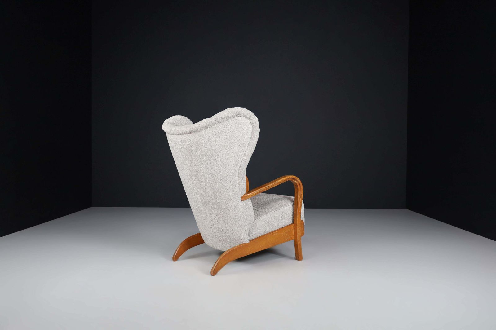 Koželka And Kropáček Wingback Armchair Czechia, 1940s photo buy
