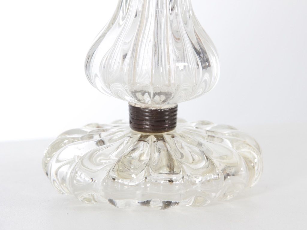 Mid Century Modern Scandinavian Pair Of Little Crystal Table Lamps By Carl Fagerlund photo for sale