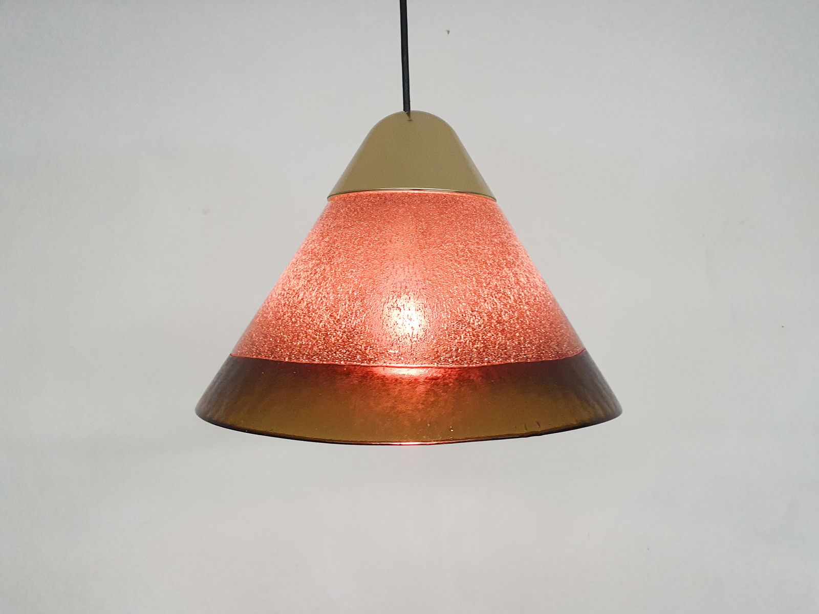 Brown Bubble Glass Pendant Light By Peill And Putzler, Germany 1960's photo furniture