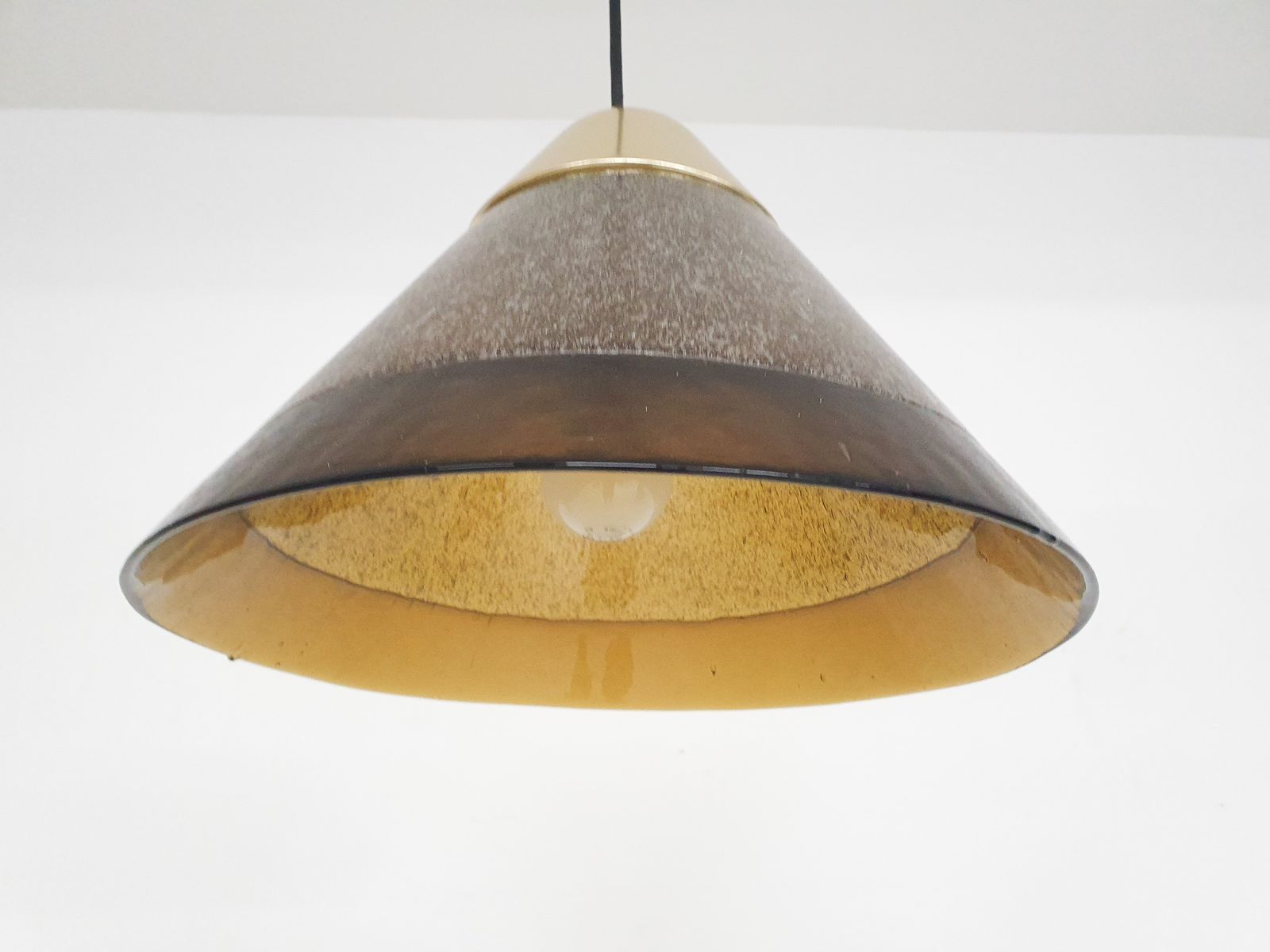 Brown Bubble Glass Pendant Light By Peill And Putzler, Germany 1960's photo 476.4