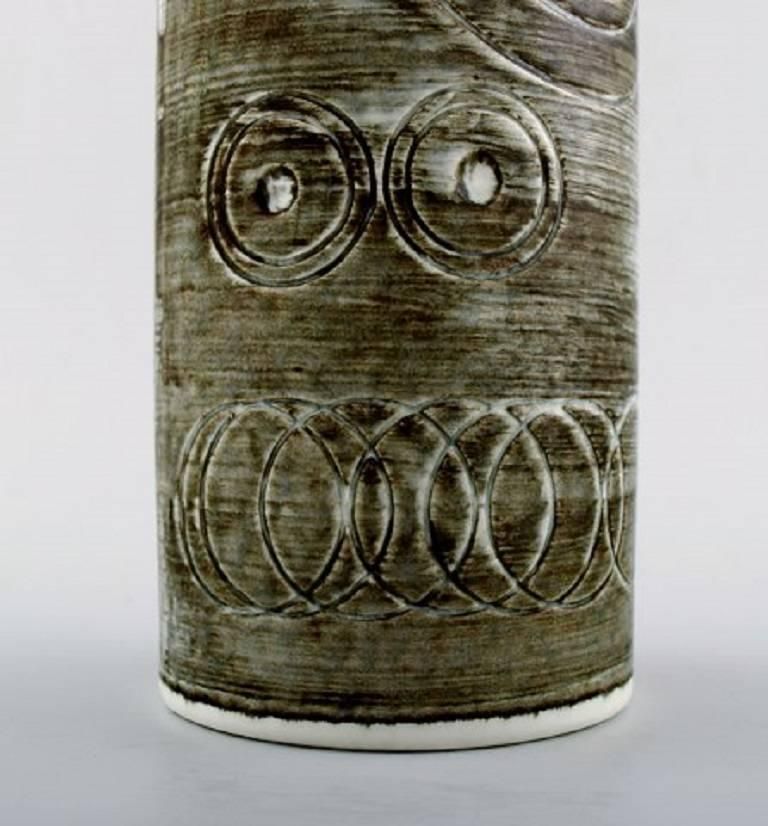 Pair Of Retro Vases "Sarek", Stoneware, Olle Alberius, Rörstrand, 1960 1970s photo buy