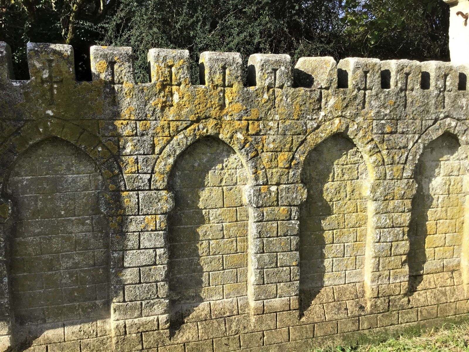 photo for sale C18th Carved Stone 19ft Scale Replica Of A Castle / Chateau Wall
