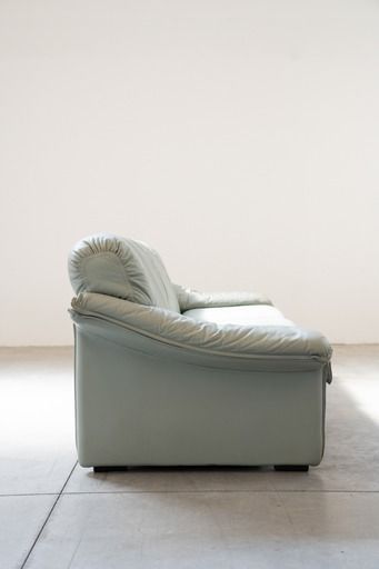 Complete Living Room In Light Blue Faux Leather Fd Salotti photo vinterior