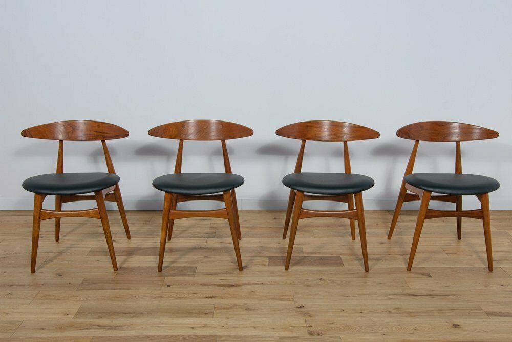 Mid Century Danish Ch33 Dining Chairs By Hans J Wegner For Carl Hansen And Søn 1960s Set Of 4