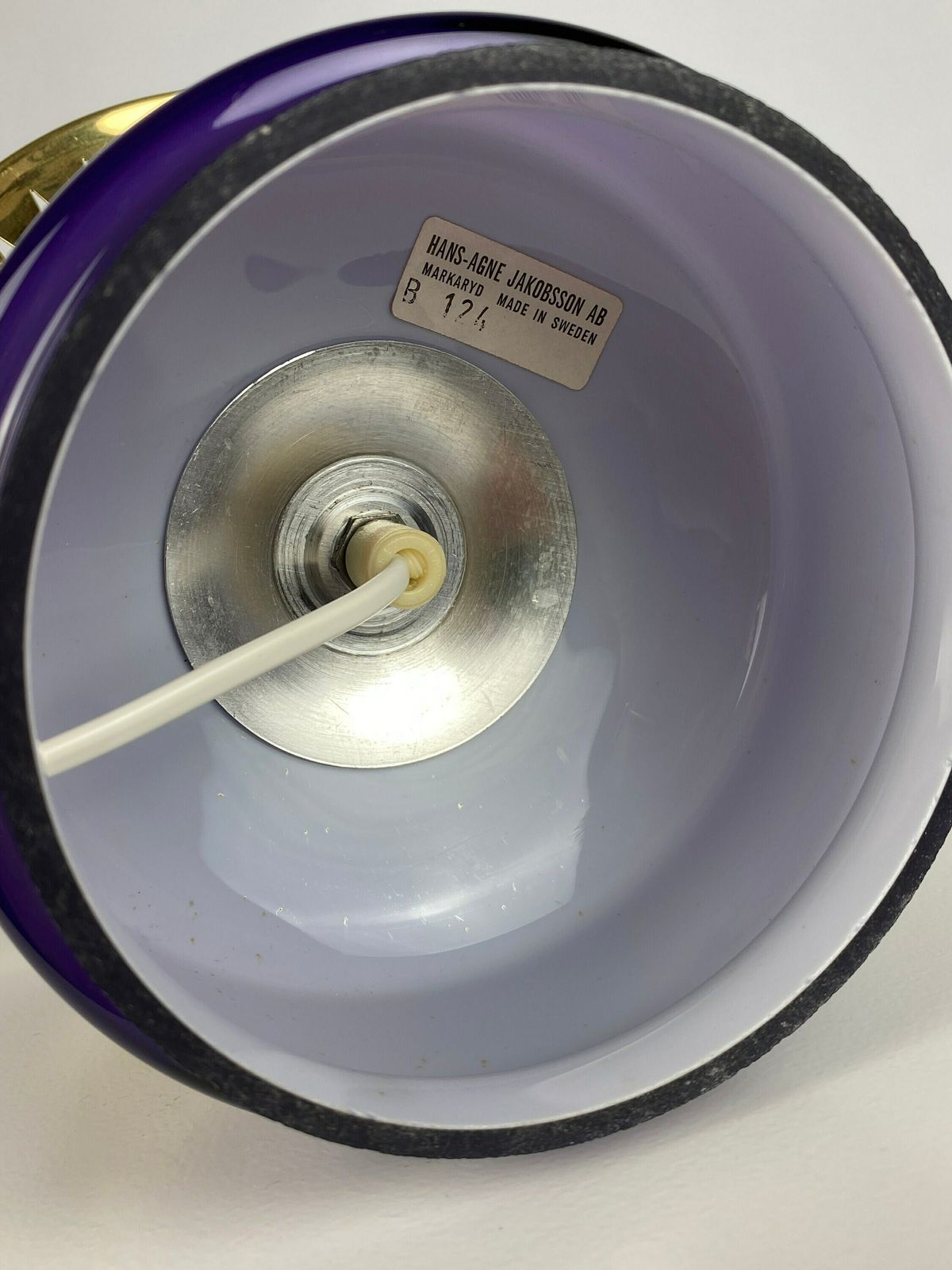 photo for sale Pair Of Purple Glass Mushroom Table Lights B 124 By Hans Agne Jakobsson For Ab Markaryd