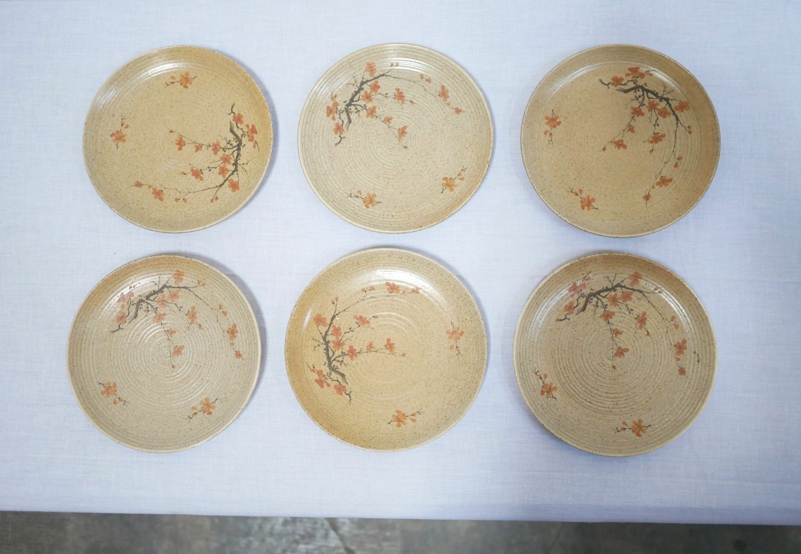 Series Of 6 Vintage Porcelain Dessert Plates By Maison Revol, France photo Home Decor
