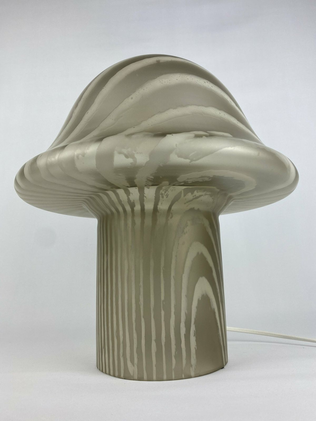 Large Smoked Glass Peill And Putzler Mushroom Table Lamp Xl 1970 photo vinterior