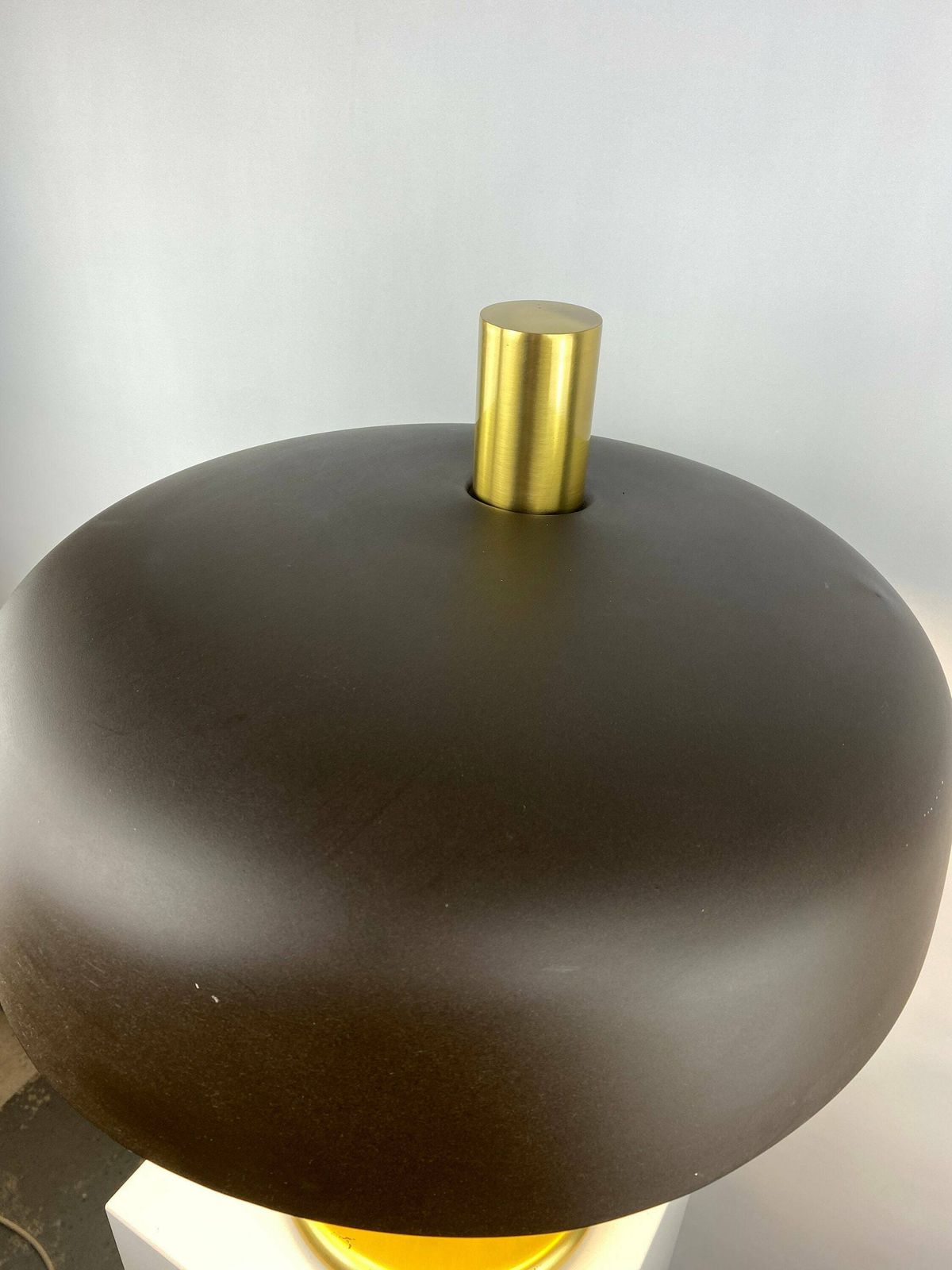 Bruine En Gouden Bureaulamp 7603 Van Heinz F.W. Stahl Voor Hillebrand, Jaren 1970 photo vinterior