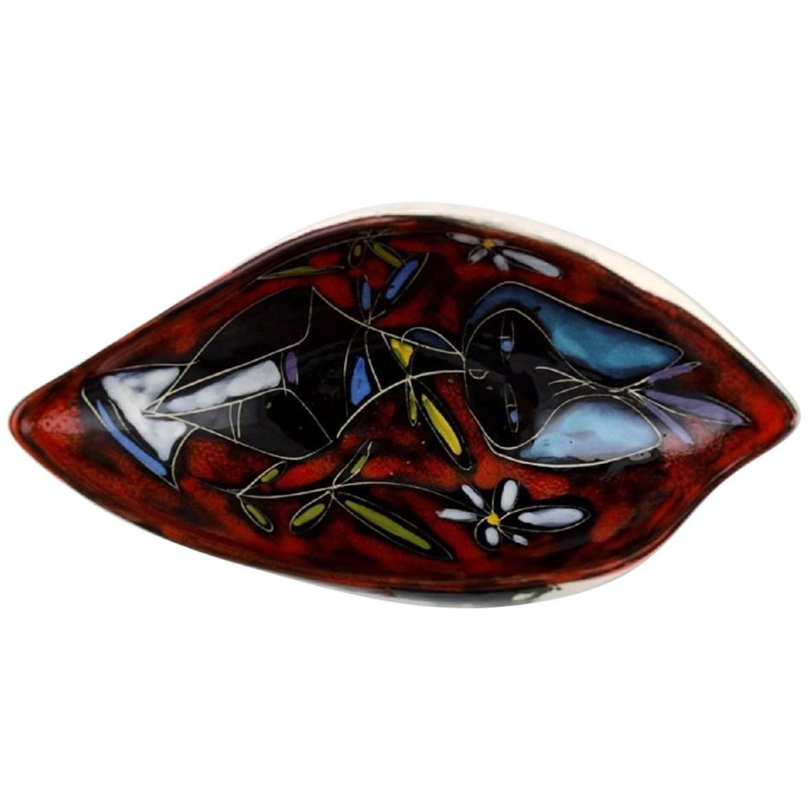 Italian Design, Ceramic Bowl With Motif Of Woman, 1960s