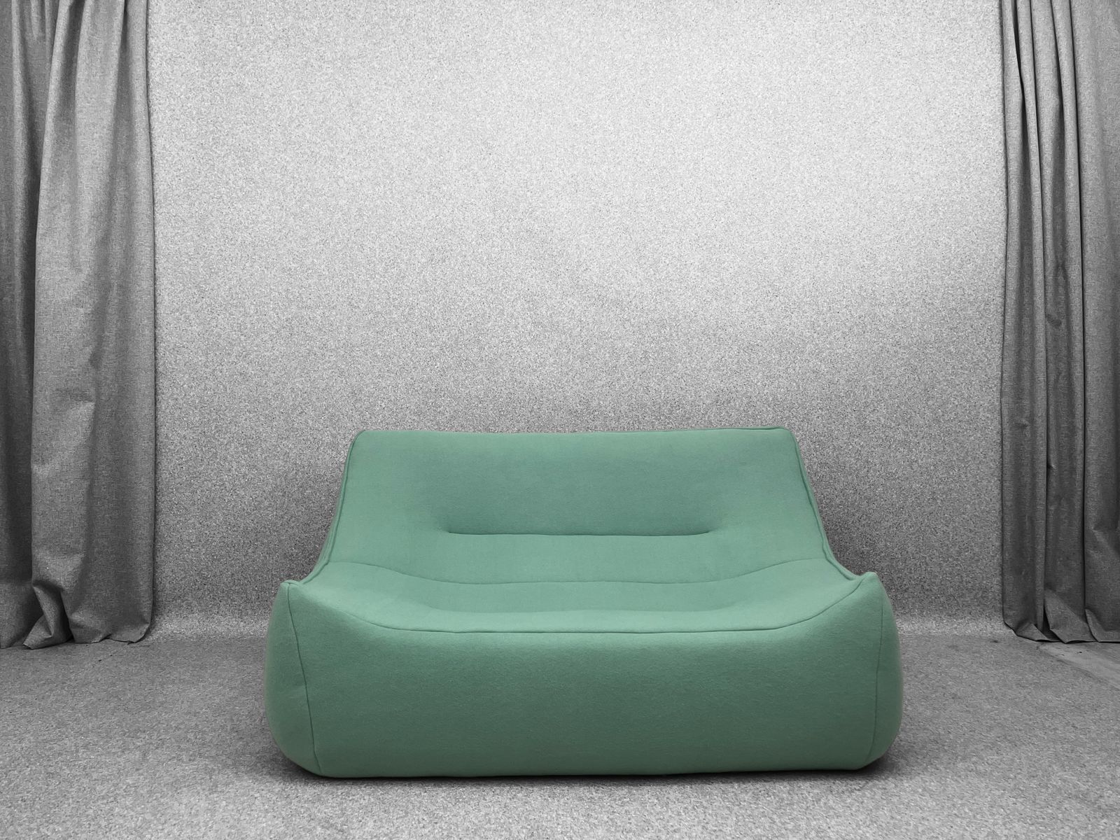 Vintage Sake Two Seater Modular Mint Colour Sofa By Ligne Roset