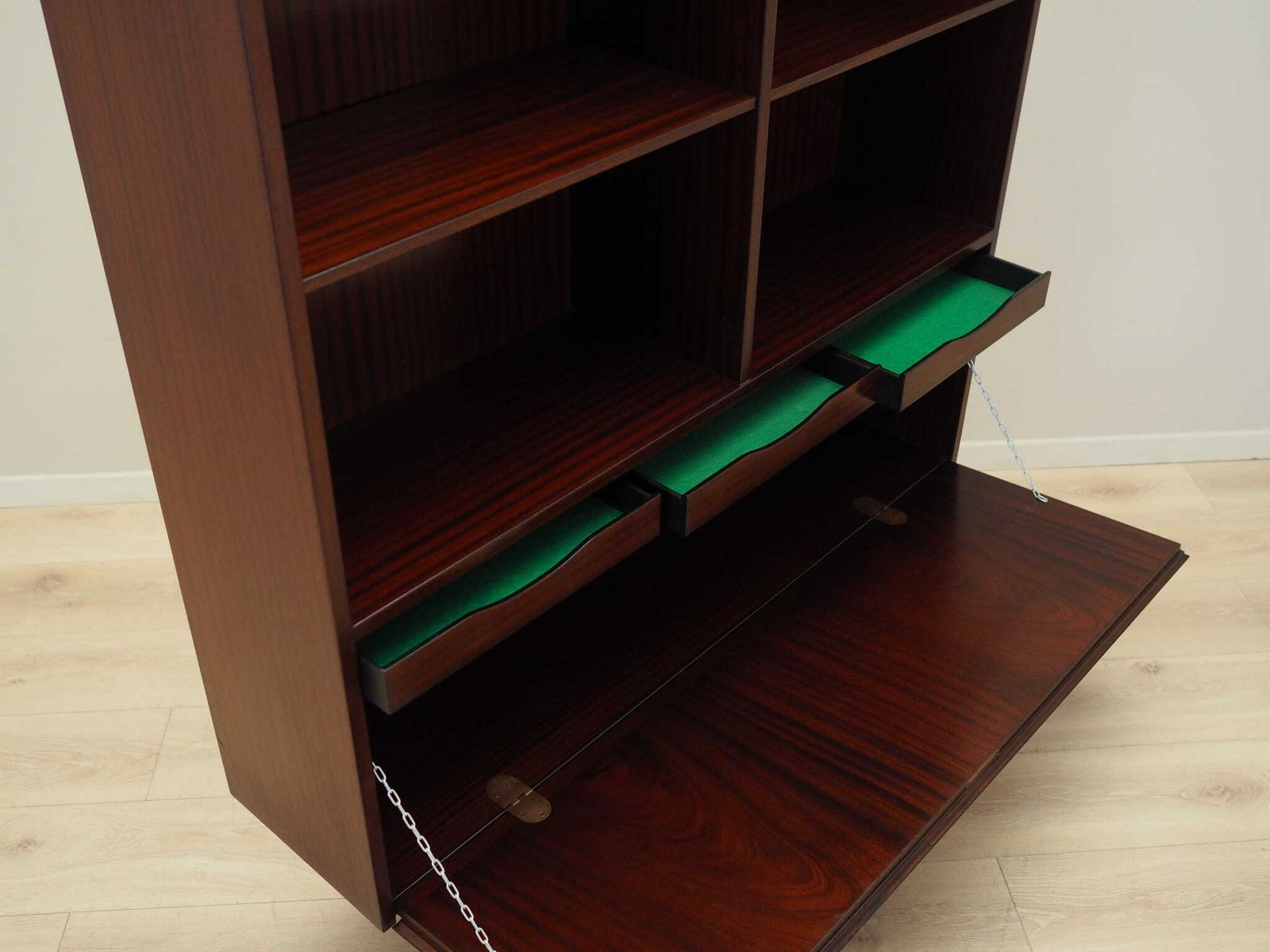 Furniture Mahogany Bookcase Danish Design 1970s Manufactured By Omann Jun photo